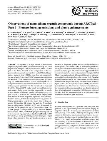 Observations of nonmethane organic compounds during ARCTAS - Part 1: Biomass burning emissions and plume enhancements