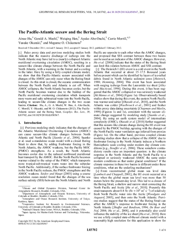 The Pacific-Atlantic seesaw and the Bering Strait
