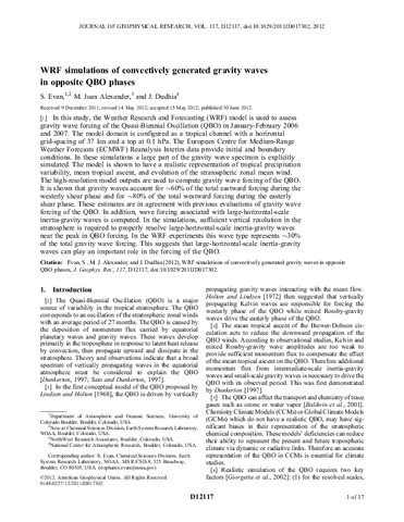 WRF simulations of convectively generated gravity waves in opposite QBO phases