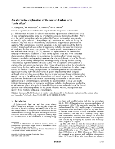 An alternative explanation of the semiarid urban area "oasis effect"