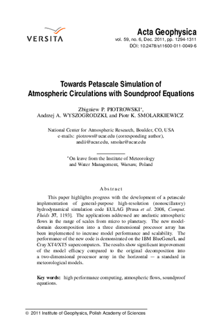 Towards petascale simulation of atmospheric circulations with soundproof equations