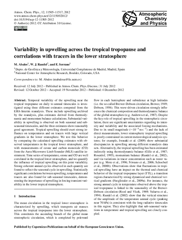 Variability in upwelling across the tropical tropopause and correlations with tracers in the lower stratosphere