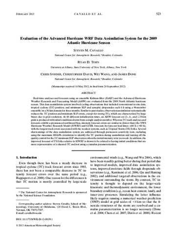 Evaluation of the Advanced Hurricane WRF Data Assimilation System for the 2009 Atlantic hurricane season