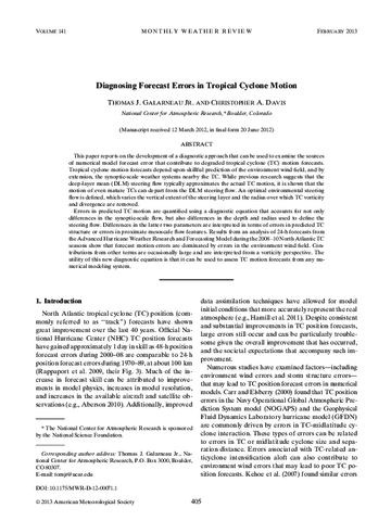 Diagnosing forecast errors in tropical cyclone motion