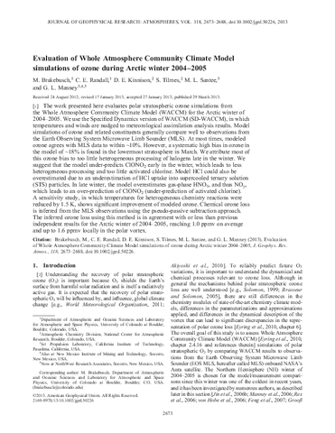 Evaluation of Whole Atmosphere Community Climate Model simulations of ozone during Arctic winter 2004–2005