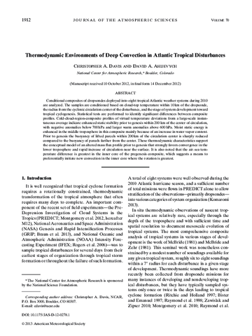 Thermodynamic environments of deep convection in Atlantic tropical disturbances