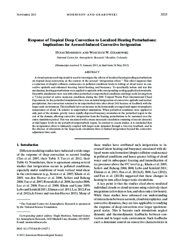 Response of tropical deep convection to localized heating perturbations: Implications for aerosol-induced convective invigoration