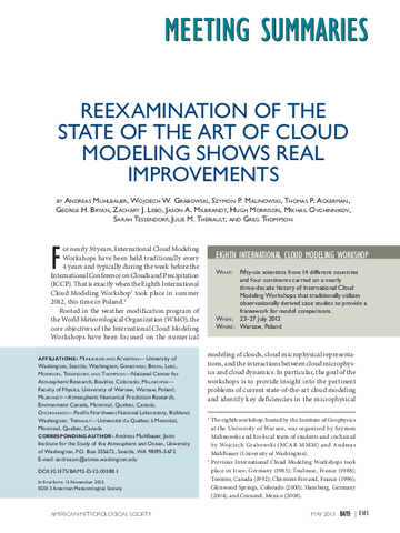 Reexamination of the state of the art of cloud modeling shows real improvements