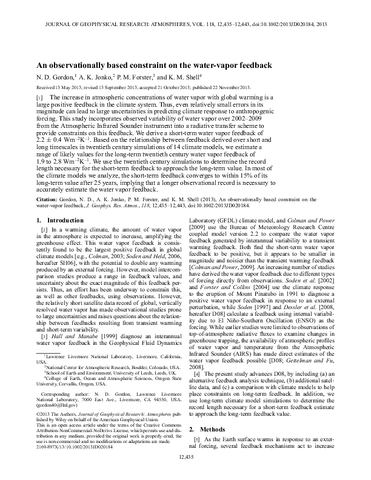 An observationally based constraint on the water-vapor feedback