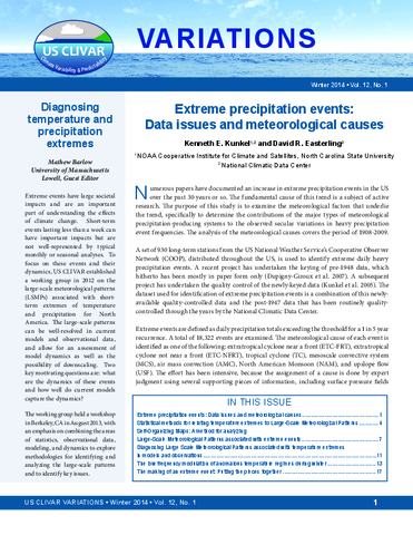 Diagnosing temperature and preciptation extremes