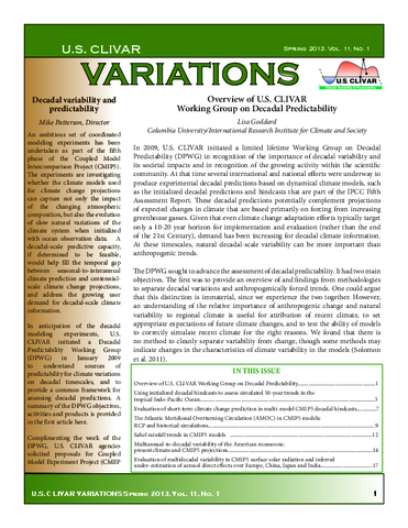 Decadal variaiblity and predictability