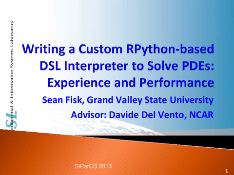 Writing a custom RPython-based DSL interpreter to solve PDEs: Experience and performance [presentation]