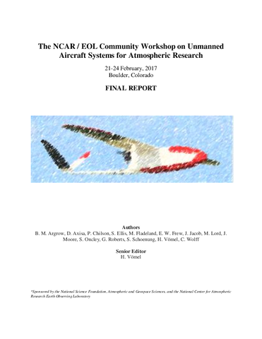 The NCAR/EOL Community Workshop on Unmanned Aircraft Systems for Atmospheric Research: Final Report