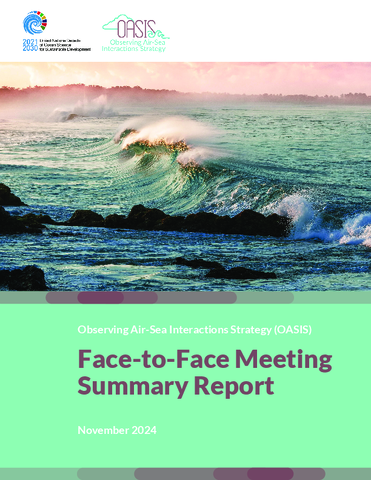 Observing Air-Sea Interactions Strategy (OASIS) Face-to-Face Meeting Summary Report